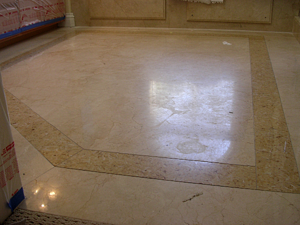 Los Altos Bathroom marble floors before 4